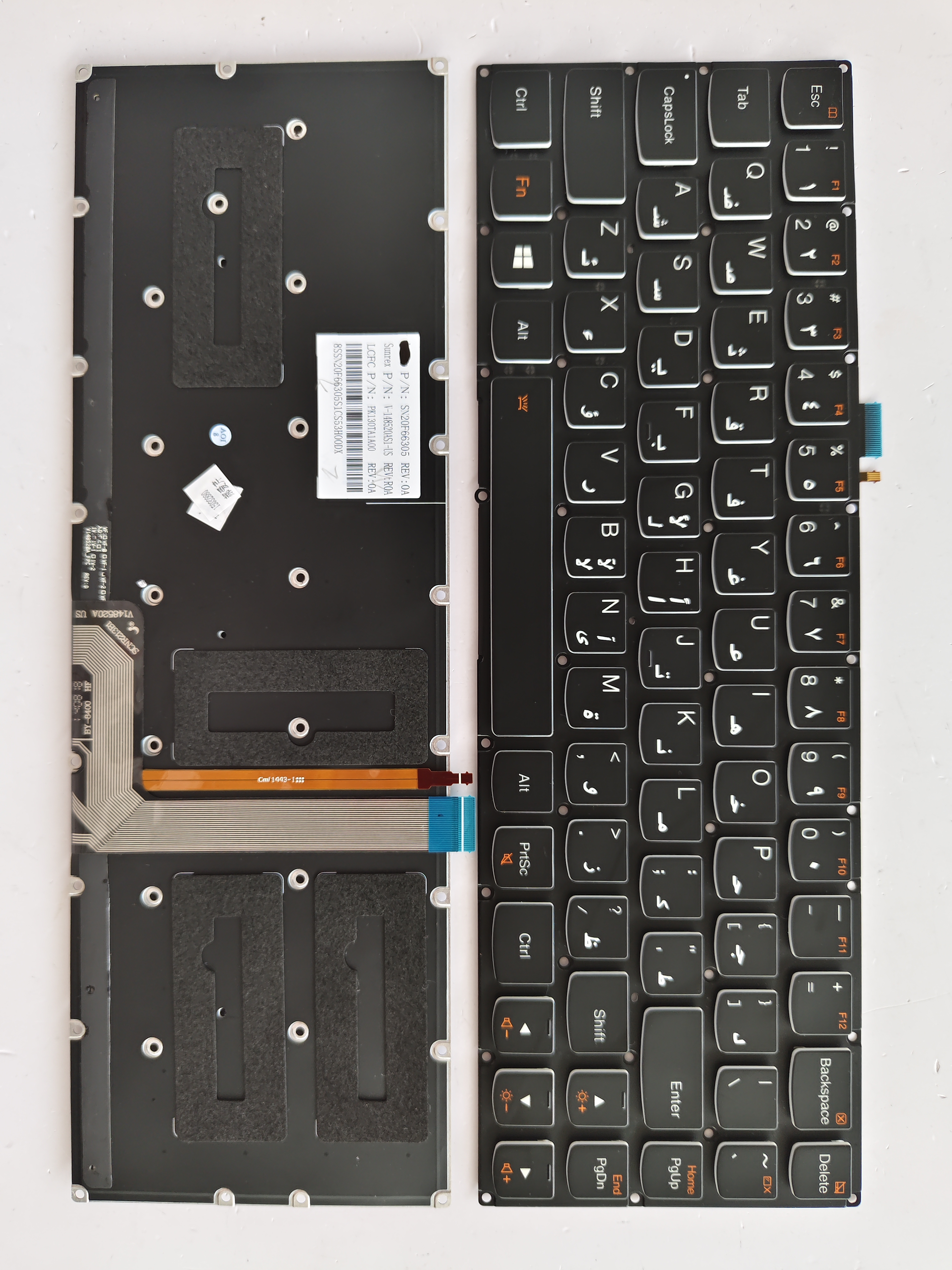 Picture of New Replacement Laptop Keyboard For LENOVO YOGA3 1370 BLACK Backlit,White Side AR Layout